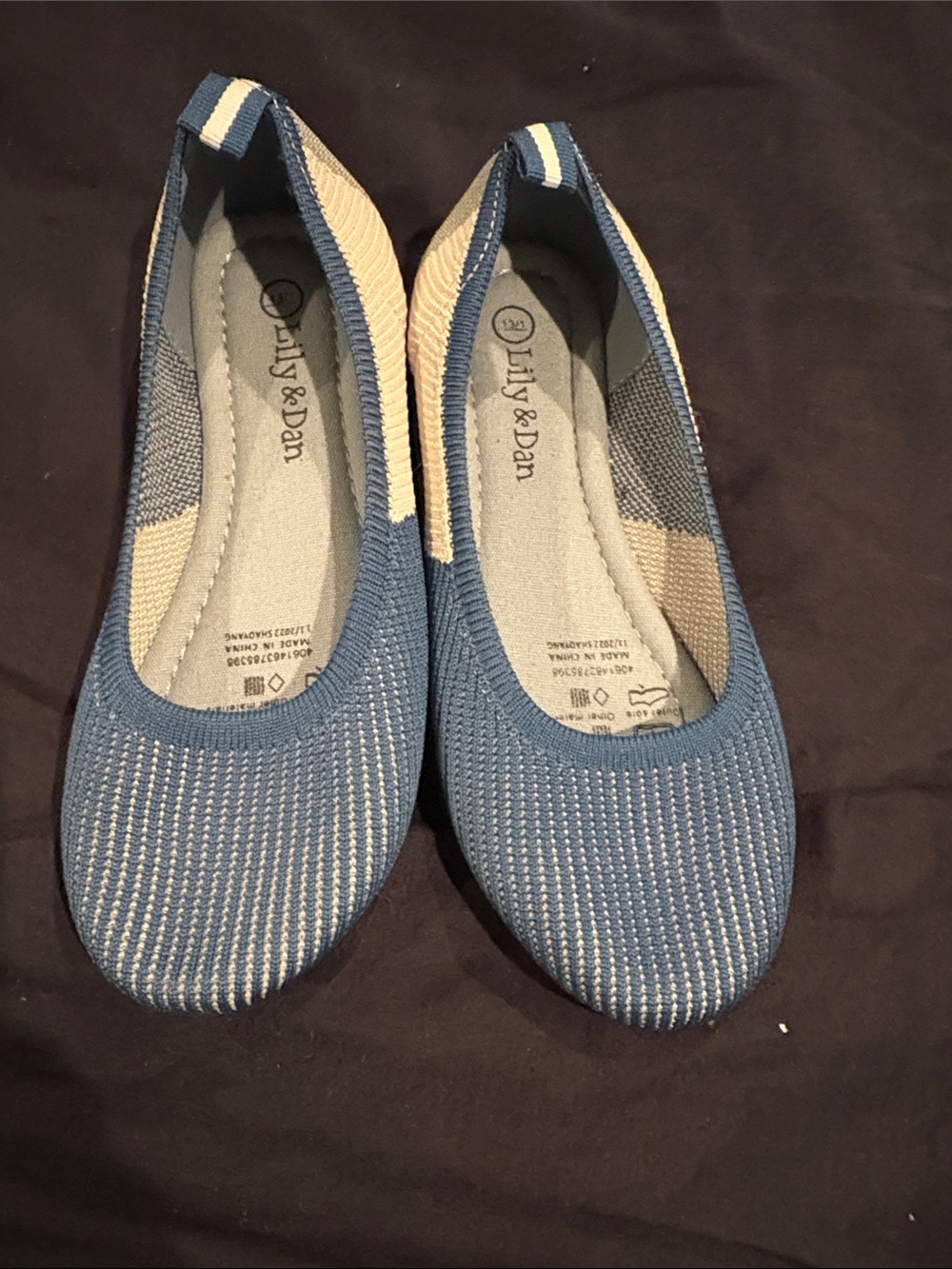 Kids Blue lily & dan Slip-On Flats